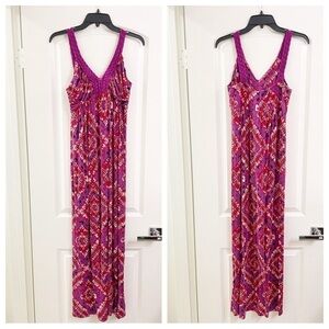 Design History purple/red braided maxi dress